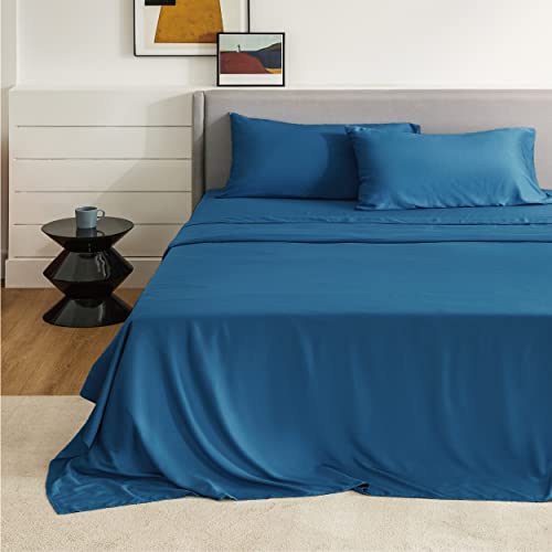 BEDSURE Bamboo Cooling King Size Sheets 100 Viscose from Bamboo Sheets Set, 16'' Deep Pocket