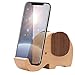 Cell Phone Stand, Wood Made Elephant Phone Stand for Smartphone with Pen Holder Desk Organizer (Larger)