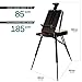 Mont Marte MEA0027 French Box Easels Paint Easel with Drawer, Wooden Pallete, Black