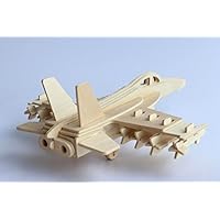 Kaden G-P 3D Jigsaw Woodcraft DIY Assembly Construction Model Plane aircraft airplane Puzzle Kit Wooden Handcraft Educational Products Wooden Art jigsaw puzzle toys for children diy handmade wooden(F18Fighter)