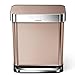 simplehuman 30 Liter / 8 Gallon Stainless Steel Rectangular Kitchen Step Trash Can with Liner Pocket, Rose Gold Stainless Steel