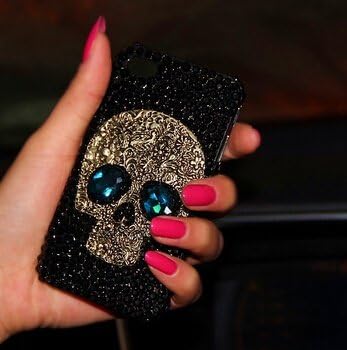 Fashion 3D Metal Skull Skeleton Handmade Bling rhinestone case for iPhone 6/7/6 Plus/7 Plus