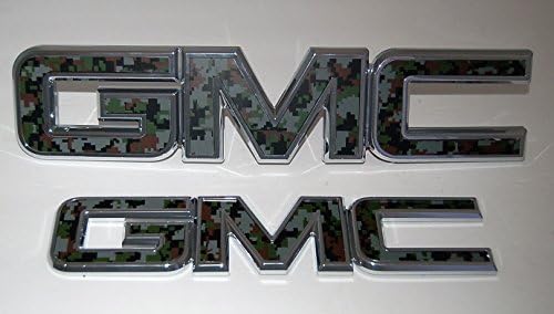 2016 - 2017 GMC Sierra 1500 Camo vinyl billet aluminum red letter replacements