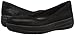 FitFlop Women's F-Sporty Suede Ballerinas Ballet Flat, Black Glimmer, 8 M US