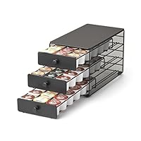 Nifty 3-tier Large Capacity Coffee Pod Storage Drawer for K-Cup Pods. 54 Pod Capacity only 7 inches wide
