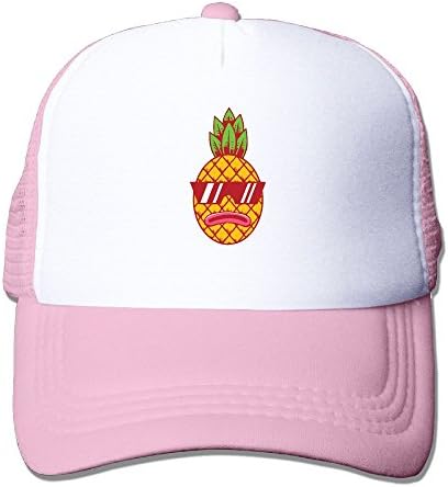 WLF Unisex Pineapple With Glasses Adults Adjustable Mesh Hat Trucker Cap