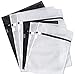 HOPDAY Wash Bags, Delicates Mesh laundry Bags, Super Premium Quality Bra lingerie Protection Washing Drying Bag with Rust Proof Flow Zipper, Set of 6 (3 Medium & 3 Large)-Black & White