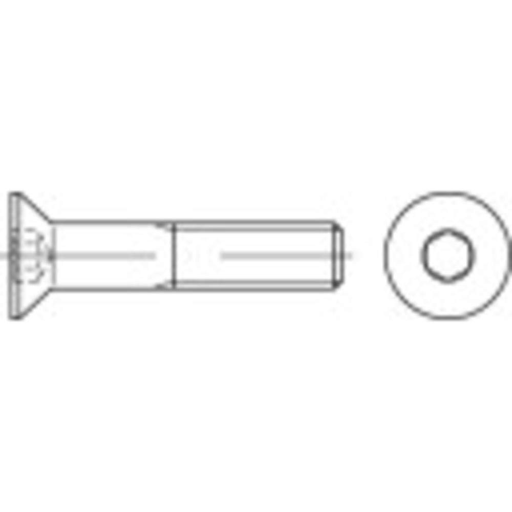 TOOLCRAFT 1069034 Countersunk Screws M3 6 mm Hex Socket ISO 10642 Stainless Steel A2 Pack of 100