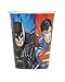 DC Comics Justice League Superheros Birthday Party Supplies | Serves 16 | Dinner or Lunch Paper Plates Cake Plates Cups Napkins Banner Table Cover and Premium Plastic Cutlery