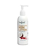 Sunfood MSM Lotion/Cream, Coconut Rose, 8oz