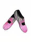NuFoot Mary Janes Women's Shoes, Best Foldable & Flexible Flats, Travel & Exercise Shoes, Dance Shoes, Yoga Socks, Indoor Shoes, Slippers, Pink Aurora, Large
