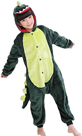 XIANIWTA Unisex Kid Pyjamas Halloween Children Animal Cosplay Homewear Pajamas (Dinasour, Age:4-5 Years(Height39.4-43.4 Inch))
