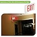 hykolity LED EXIT Sign with Double Face and Battery Backup, Red Letter LED Emergency Exit Lights, 120-227V, for Home & Business- 2pack