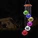 xxschy LED Solar Seashell Wind Chimes Outdoor - Waterproof Solar Powered LED Changing Light Color 6 Shells Mobile Romantic Wind-Bell for Home, Party, Festival Decor, Night Garden Decoration