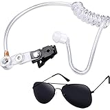 Gejoy 2 Pieces Playing Cosplay Toy Includes Earpiece Earplugs Acoustic Tube Headset and Sunglasses
