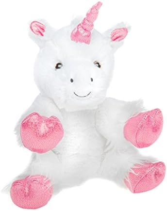 The Bear Factory 8 Inch Pink White Unicorn - No Sew - Un-Stuffed Plush Animal Kit - Birthday Party Gift