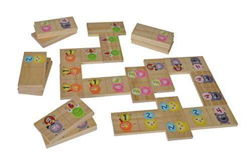 Eichhorn 100004548 - Outdoor Domino, 28 Groߟe Spielsteine, FSC 100% Zertiziertes Kiefernholz, Inkl. Beutel – Bild 3