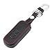 9 moon® Leather Car Remote Key Holder Case Cover for Mazda 2 3 6 CX-5 CX-7 Black with Red Thread 2 Button