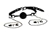 Ball Gag with Nipple Clamps- Black