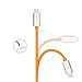 iPhone 6 Charger, 10 Ft Long, F-color Apple MFI Certified Nylon Braided 8 Pin Lightning Cable Cord to USB Cord for iPhone 6S 6 Plus 5 5S 5C, iPhone SE, iPad Air 2 Mini 4 3 2, iPad Pro Orange 3M