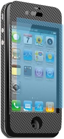 Clear Protector Apple iPhone 4/4S Universal CARBN "The Works"  Screen Protector, Graphite