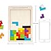 Buself Wooden Tetris Puzzle Brain Teasers Game and Intelligence Toy with 40pcs Vivid Color and Eco-Material for Kids and Adults, Birthday & Christmas Gift Choice