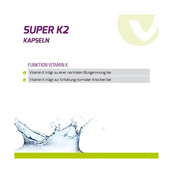 Vita2You Super K2-1200Âµg Vitamin K2 - Original vitaMK7Â® - (NatÃ¼rliches MK-7) mit MK-4 >99% All Trans - 120 Kapseln - Hochdosiert - Premium QualitÃ¤t – Bild 6