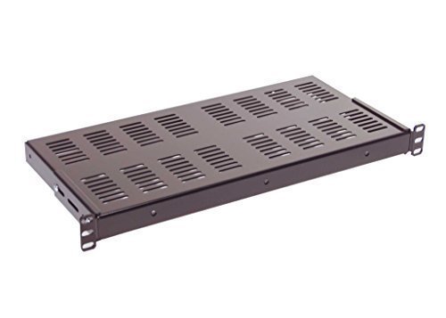 8.47" Vented Compact 1U Rack Shelf / Tray for 19" 2 post or 4 post rack cabinet
