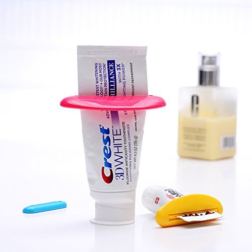 Early Buy 3 Pack - Toothpaste Tube Squeezer Dispenser, A great Life Helper Including(blue red and yellow) 3 Colors.