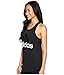 adidas Women's Essentials Linear Loose Tank Top, Black/White, Large