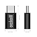 Micro USB to USB C Adapter 10 Pack Aluminum Woodcovo Converter Micro USB to Type C USB Adapter Data Syncing and Charging Converter for Samsung,MacBook,ChromeBook Pixel,Nexus (Black)