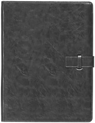 Forevermore Portfolio/Padfolio/Professional Interview Resume Folder/Document Organizer with Refillable Letter Size Writing Pad/Business Gift (Gray)