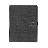 Forevermore Portfolio / Padfolio / Professional Interview Resume Folder / Document Organizer with Refillable Letter Size Writing Pad / Business Gift (Gray)