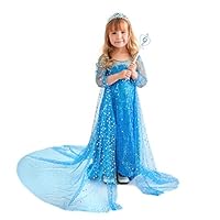 Elsa Dress for Little Princess Costume, Frozen Inspired, Glamour & Coziness