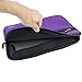 11.6-12.2 inch Laptop Tablet Sleeve, Evecase Ultra Portable Neoprene Zipper Carrying Case Bag with Accessory Pocket and Handle for MacBook Notebook Chromebook Ultrabook - Purple/Black Trim