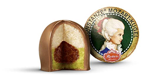 Reber Constanze Mozart-Kugeln, Pralinen aus Alpenmilch-Schokolade, Marzipan, Nougat, Tolles Geschenk, 100er… – Bild 2