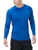 TSLA Men's Rashguard Swim Shirts, UPF 50+ Loose-Fit