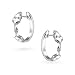 Equestrian Equine Horse Gift Snaffle Horse bit Hoop Earrings Western Jewelry For Women Hinge Polished .925 Sterling Silver .75 Inch Diameter