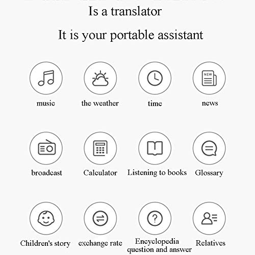YP Intelligent Language Translator Device, Electronic Pocket Voice, bi-Directional Real-time Support for 14 Language Translation, Hand-held Interpreter for Travel Business,Silver