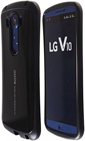 Premium Strong TPU Cover [Slim Fit] Vibrant Color Bumper Flexible Soft Gel Case [Shock Absorption] LG V10 (Black)