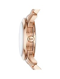 Michael Kors MK6533 Kyler - Reloj de pulsera para mujer (correa de piel, oro rosa, acero inoxidable), color azul