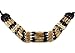 Local Bead Shop Handmade 4 Line Brown Buffalo Bone Hairpipe Traditional Tribal Choker Necklace