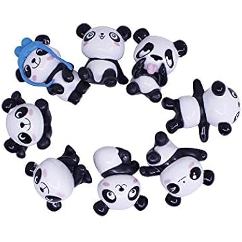 Kiseki Fridge Magnet 3D Funny Cute Lovely Pandas Refrigerator Magnetic Decoration Toys for Home Office Kitchen 8pcs