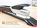 Bostitch Office Booklet Stapler - One Finger, No Effort, Spring Powered, Long Reach Stapler - Silver (1610)