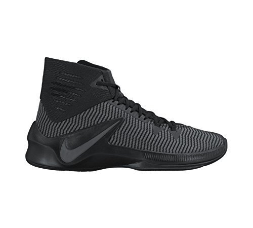 NIKE Zoom Clear Out Basketball Shoes 844370-001 Black/Metallic Silver-Anthracite (12)