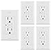 [5 Pack] BESTTEN Self-Test Tamper Resistant GFCI Receptacle Outlet with LED Power Indicator, 15Amp 125Volt, Wall Plate Included, Auto-Test Function, UL Certified