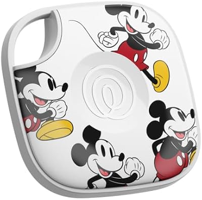 x Disney Tile - Localizzatore, cerca oggetti e tracker Bluetooth per chiavi, borse e altro. Trova telefono. Compatibile con iOS e Android. Pacchetto da 1 (Bianco) - Mickey