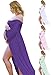 Maternity Dress for Photography Off Shoulder Long Sleeve Chiffon Gown Split Front Maxi Pregnancy Dresses for Photoshoot