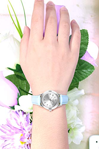 TUOTISI Girls Student Watch - Simple Japan Quartz Casual Leather Strap Watches for Ladies Fashion Women Ages 11-15