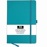 RICCO BELLO Classic Ruled Notebook with Pen Loop / 5.7 x 8.4 inches (Teal)